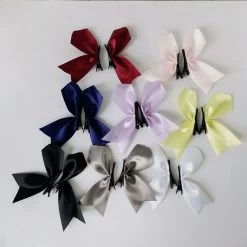 Lolita Bow Hair Accessories -Kawaii Fashion Shop Bow tie clip Lolita headdress daily double ponytail hair accessories symmetrical bow 1