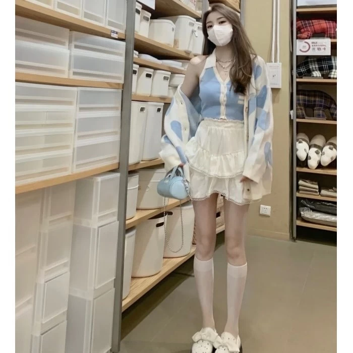 Kawaii Heart Knitted Loose Cardigan 4 Kawaii Heart Knitted Loose Cardigan - Image 2