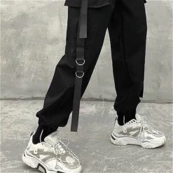 Solid Color Cargo Pant With Pocket 12 Solid Color Cargo Pant With Pocket -Kawaii Fashion Shop Cargo Pants Women Chic BF Style Boyfriend All match Casual Teens Streetwear Clothing Spring Fall Ladies 4