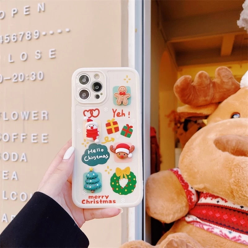 Kawaii Cartoon 3D Snowman IPhone Case 4 Kawaii Cartoon 3D Snowman IPhone Case - Image 2