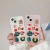Kawaii Cartoon 3D Snowman IPhone Case -Kawaii Fashion Shop Cartoon 3D Snowman Gingerbread Man Shockproof Soft Case For iPhone 13 12 11 Pro Max XR