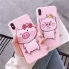 Cartoon 3D Pig Couple Phone Case 2 Cartoon 3D Pig Couple Phone Case -Kawaii Fashion Shop Cartoon 3D pig Couple Phone Case For Samsung Galaxy S20 S10 Lite S9 S8 S7 note