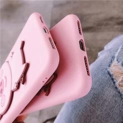 Cartoon 3D Pig Couple Phone Case 10 Cartoon 3D Pig Couple Phone Case -Kawaii Fashion Shop Cartoon 3D pig Couple Phone Case For Samsung Galaxy S20 S10 Lite S9 S8 S7 note 2