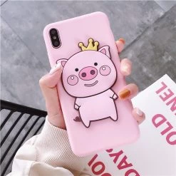 Cartoon 3D Pig Couple Phone Case 11 Cartoon 3D Pig Couple Phone Case -Kawaii Fashion Shop Cartoon 3D pig Couple Phone Case For Samsung Galaxy S20 S10 Lite S9 S8 S7 note 3