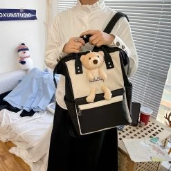 Cartoon Bear Nylon Waterproofing Backpack -Kawaii Fashion Shop Cartoon Bear Diaper Backpack Large Capacity Mummy Bag For Nappies Maternity Baby Backpack For Travel Dropshipping 3