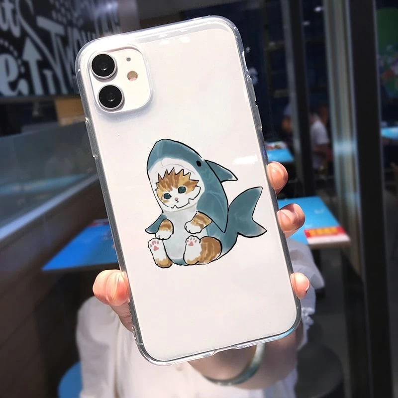 Kawaii Cartoon Cat Transparent IPhone Case 4 Kawaii Cartoon Cat Transparent IPhone Case - Image 2