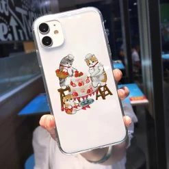 Kawaii Cartoon Cat Transparent IPhone Case 13 Kawaii Cartoon Cat Transparent IPhone Case -Kawaii Fashion Shop Cartoon Cat Transparent Phone Case For iPhone 11 12 Pro Max XR XS X 8 7 5