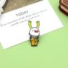 Kawaii Cartoon Antlers Head Brooch 1 Kawaii Cartoon Antlers Head Brooch -Kawaii Fashion Shop Cartoon Fashion Antlers Big Head Gold Coin Doll Creative Design Brooch Good Friend Badge Jewelry All
