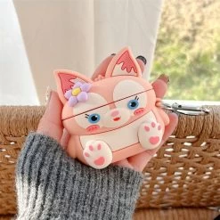 Cute 3D Fox Airpods Case 10 Cute 3D Fox Airpods Case -Kawaii Fashion Shop Cartoon Fox Figure 2021 AirPods 3 Case Apple AirPods 2 Case Cover AirPods Pro Case IPhone 2