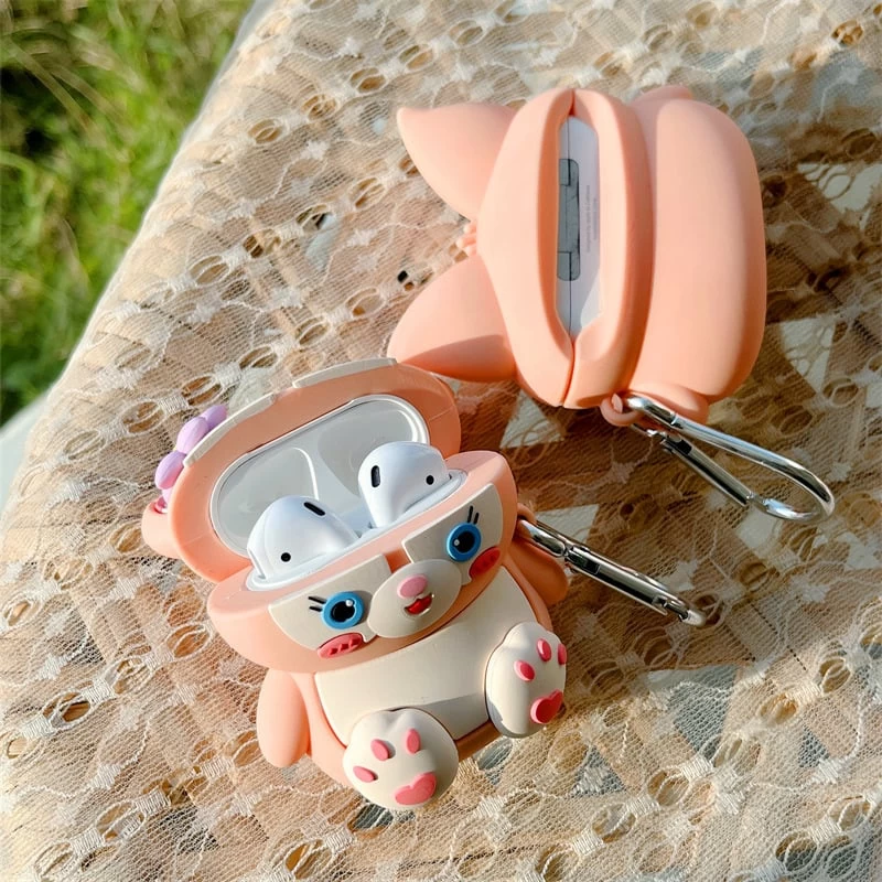 Cute 3D Fox Airpods Case 6 Cute 3D Fox Airpods Case - Image 4