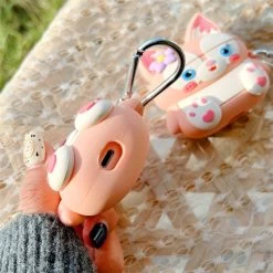 Cute 3D Fox Airpods Case 12 Cute 3D Fox Airpods Case -Kawaii Fashion Shop Cartoon Fox Figure 2021 AirPods 3 Case Apple AirPods 2 Case Cover AirPods Pro Case IPhone 4