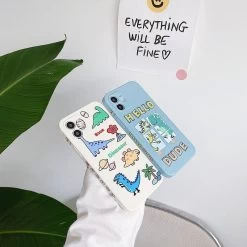 Cartoon Jurassic Dinosaur IPhone Case -Kawaii Fashion Shop Cartoon Jurassic Dinosaur Phone Case For iPhone 12 11 Pro Max XS XR X 7 8 1