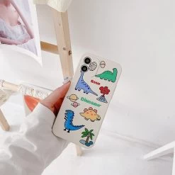 Cartoon Jurassic Dinosaur IPhone Case -Kawaii Fashion Shop Cartoon Jurassic Dinosaur Phone Case For iPhone 12 11 Pro Max XS XR X 7 8 2