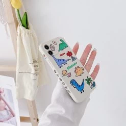 Cartoon Jurassic Dinosaur IPhone Case -Kawaii Fashion Shop Cartoon Jurassic Dinosaur Phone Case For iPhone 12 11 Pro Max XS XR X 7 8 3