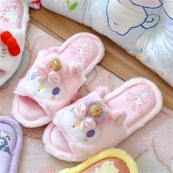 Kawaii Unicorn Slippers -Kawaii Fashion Shop Cartoon Peep Toe Slippers Sweet Open Toes Shoes Indoor Cartoon Anime Cosplay Unicorn Kawaii Non slip 2