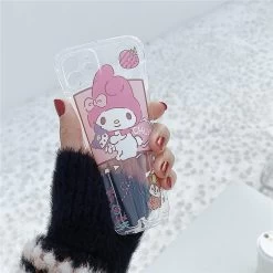 Kawaii Kuromi IPhone Case -Kawaii Fashion Shop Cartoon Phone Case Kawaii Sanrioed Kuromi My Melody Cute Silicone Clear Phone Case for iPhone 11 3