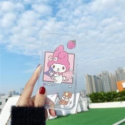 Kawaii Kuromi IPhone Case -Kawaii Fashion Shop Cartoon Phone Case Kawaii Sanrioed Kuromi My Melody Cute Silicone Clear Phone Case for iPhone 11 4