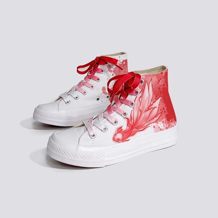Cartoon Red Graffiti High Top Canvas Shoes 7 Cartoon Red Graffiti High Top Canvas Shoes - Image 5