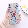 Cute Cartoon Smiley IPhone Cases -Kawaii Fashion Shop Cartoon Smiley and Daisy silicone phone case for iphone 12 13 pro max mini 7 x