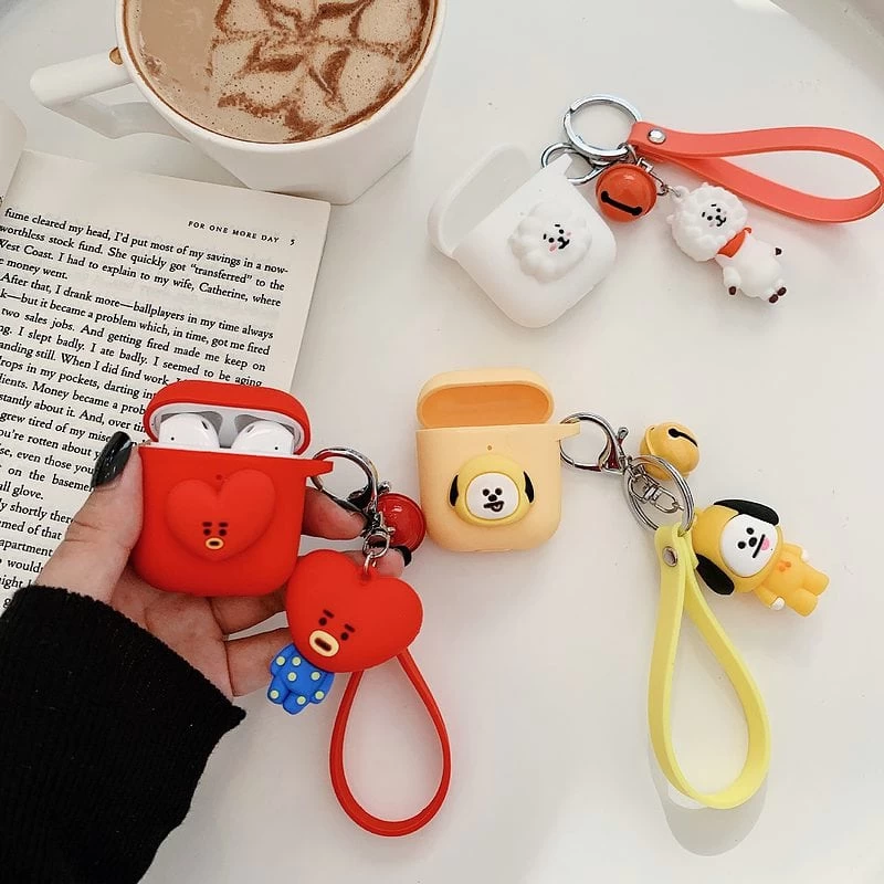 Kawaii BTS Mascots Airpods Case 4 Kawaii BTS Mascots Airpods Case - Image 2