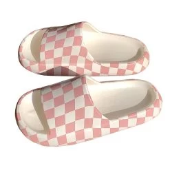 Cute Checkerboard Lattice Sandals -Kawaii Fashion Shop Checkerboard Lattice Sandals And Slippers Women S Summer Indoor Non Slip Feces Sense Home Eva Thick 4