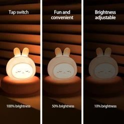 Kawaii Animal Chirldren Night Light 11 Kawaii Animal Chirldren Night Light -Kawaii Fashion Shop Chirldren Night Light USB Rabbit Bear Duck Cat Night Lamp For Bedroom Baby Kid Room Decor 3