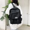 Kawaii Korean Nylon Backpack 2 Kawaii Korean Nylon Backpack -Kawaii Fashion Shop Classic Korean Backpack Unisex Pure Color College Student Simple Backpack Sports Hanging Buckle Nylon School Bag