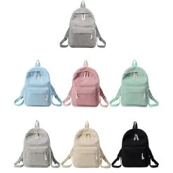 Corduroy School Backpack -Kawaii Fashion Shop College Style Soft Fabric Backpack School Bag Female Corduroy Design School Backpack For Teenage Girls Striped 5