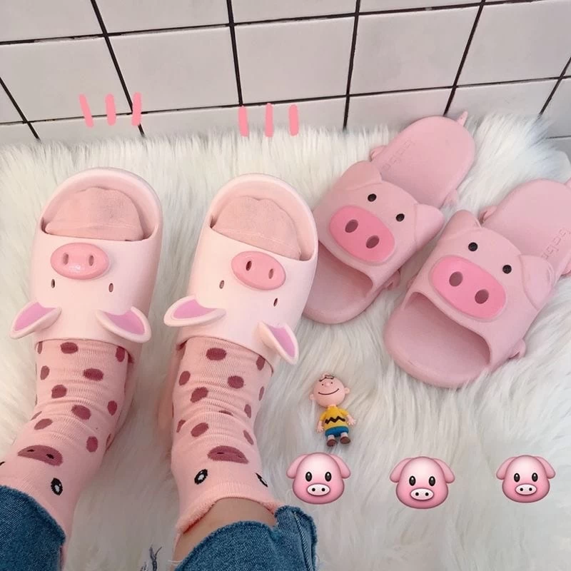 Kawaii Pink Pig Home Slippers 6 Kawaii Pink Pig Home Slippers - Image 4
