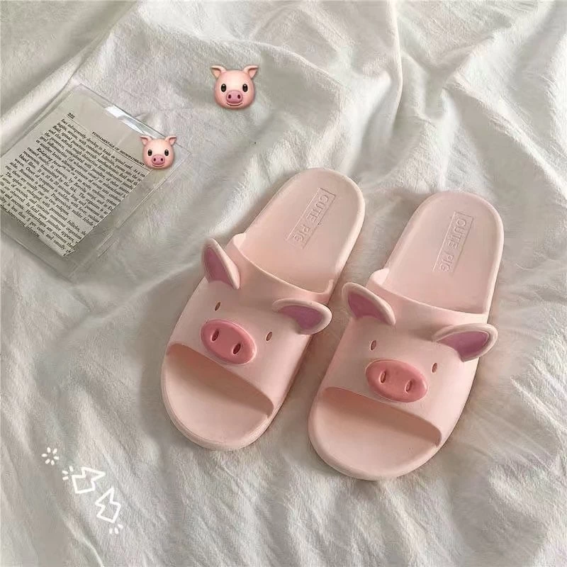 Kawaii Pink Pig Home Slippers 3 Kawaii Pink Pig Home Slippers