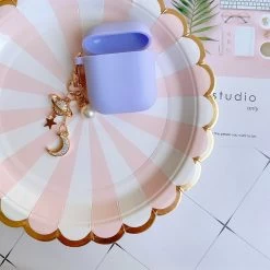 Astronaut Airpods Case -Kawaii Fashion Shop Cosmic Astronaut Spaceman Silicone Case for Apple AirPods 1 2 Case with Keychain Wireless Earphone Case 4