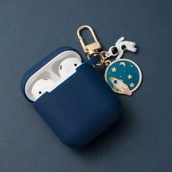Astronaut Airpods Case -Kawaii Fashion Shop Cosmic Astronaut Spaceman Silicone Case for Apple AirPods 1 2 Case with Keychain Wireless Earphone Case 5