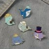 Cute Cartoon Whale Brooch 2 Cute Cartoon Whale Brooch -Kawaii Fashion Shop Creative Cartoon Explosion Five color Small Whale Alloy Brooch Fashion Playful Marine Life Students All match