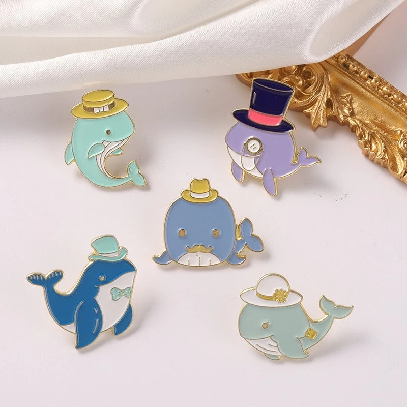 Cute Cartoon Whale Brooch 5 Cute Cartoon Whale Brooch - Image 3