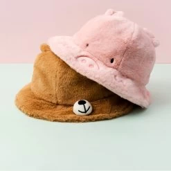 Kawaii Cute Bear Plush Fisherman Hat -Kawaii Fashion Shop Cute Bear Plush Fisherman Hat 1