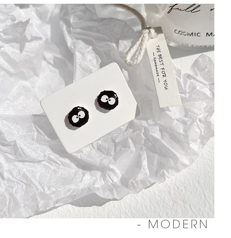 Cute Black Briquette Earrings 7 Cute Black Briquette Earrings - Image 5