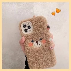 Kawaii Brown Bear Plush IPhone Case