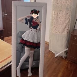 Kawaii Christmas Sexy Maid Loli Dress -Kawaii Fashion Shop Cute COS maid outfit plus size Japanese maid dress sexy Lolita uniform kawaii two dimensional everyday 3
