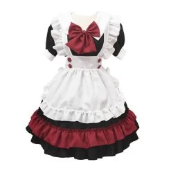 Kawaii Christmas Sexy Maid Loli Dress -Kawaii Fashion Shop Cute COS maid outfit plus size Japanese maid dress sexy Lolita uniform kawaii two dimensional everyday 5