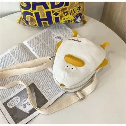 Cute Fashion Canvas Shoulder Bags -Kawaii Fashion Shop Cute Canvas Small Bag New Fashion Mini Crossbody Bag Packet Student Children Boys Girl Cartoon Chick 4