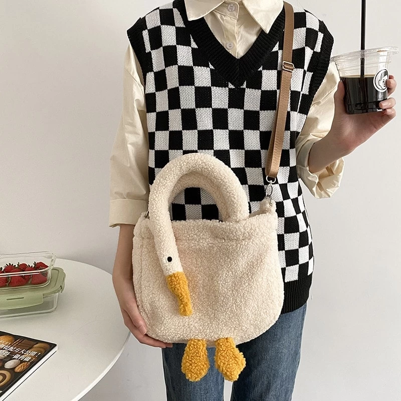Kawaii Cartoon Goose Shoulder Bag 5 Kawaii Cartoon Goose Shoulder Bag - Image 3