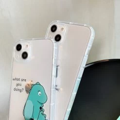 Cartoon Dinosaur Couple IPhone Case -Kawaii Fashion Shop Cute Cartoon Animal Dinosaur Couple Phone Case For iPhone 13 Pro Max 12 11 X XS 5