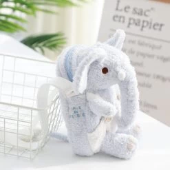 Cute Plush Elephant Backpack 12 Cute Plush Elephant Backpack -Kawaii Fashion Shop Cute Cartoon Animal Plush Backpack Stuffed Elephant Cross Body Bag Kids School Bag Baby Backpack Children 3