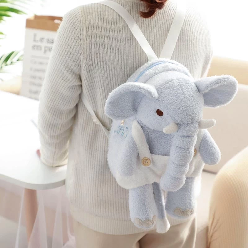 Cute Plush Elephant Backpack 3 Cute Plush Elephant Backpack