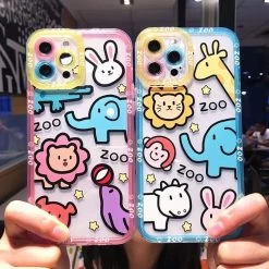Cute Cartoon Dinosaur IPhone Case -Kawaii Fashion Shop Cute Cartoon Animals Phone Case For iPhone 13 Pro Max 11 12 XS XR X 7 3