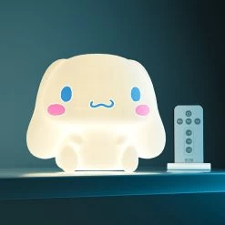 Cute Cartoon Cinnamonroll NightLight -Kawaii Fashion Shop Cute Cartoon Cinnamonroll Bedside Night Light Silicone Sleep Pat Light Eye Protection Soft Light Table Lamp 2