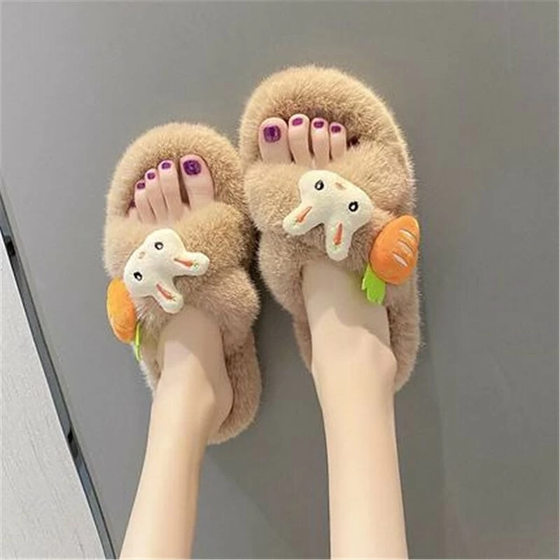 Kawaii Cartoon Plush Slippers 3 Kawaii Cartoon Plush Slippers