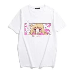Kawaii Harajuku Anime Girl T-Shirt -Kawaii Fashion Shop Cute Cartoon Sweet Girls Japanese Streetwear Harajuku Fun Pink Kawaii Casual Tops Ulzzang Vintage Loose New 3