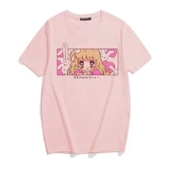 Kawaii Harajuku Anime Girl T-Shirt -Kawaii Fashion Shop Cute Cartoon Sweet Girls Japanese Streetwear Harajuku Fun Pink Kawaii Casual Tops Ulzzang Vintage Loose New 4