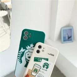 Cute Starbucks Coffee Cup IPhone Case -Kawaii Fashion Shop Cute Child Coffee cup Couple soft Case For iPhone 11 12 Pro Max mini 7 8 3